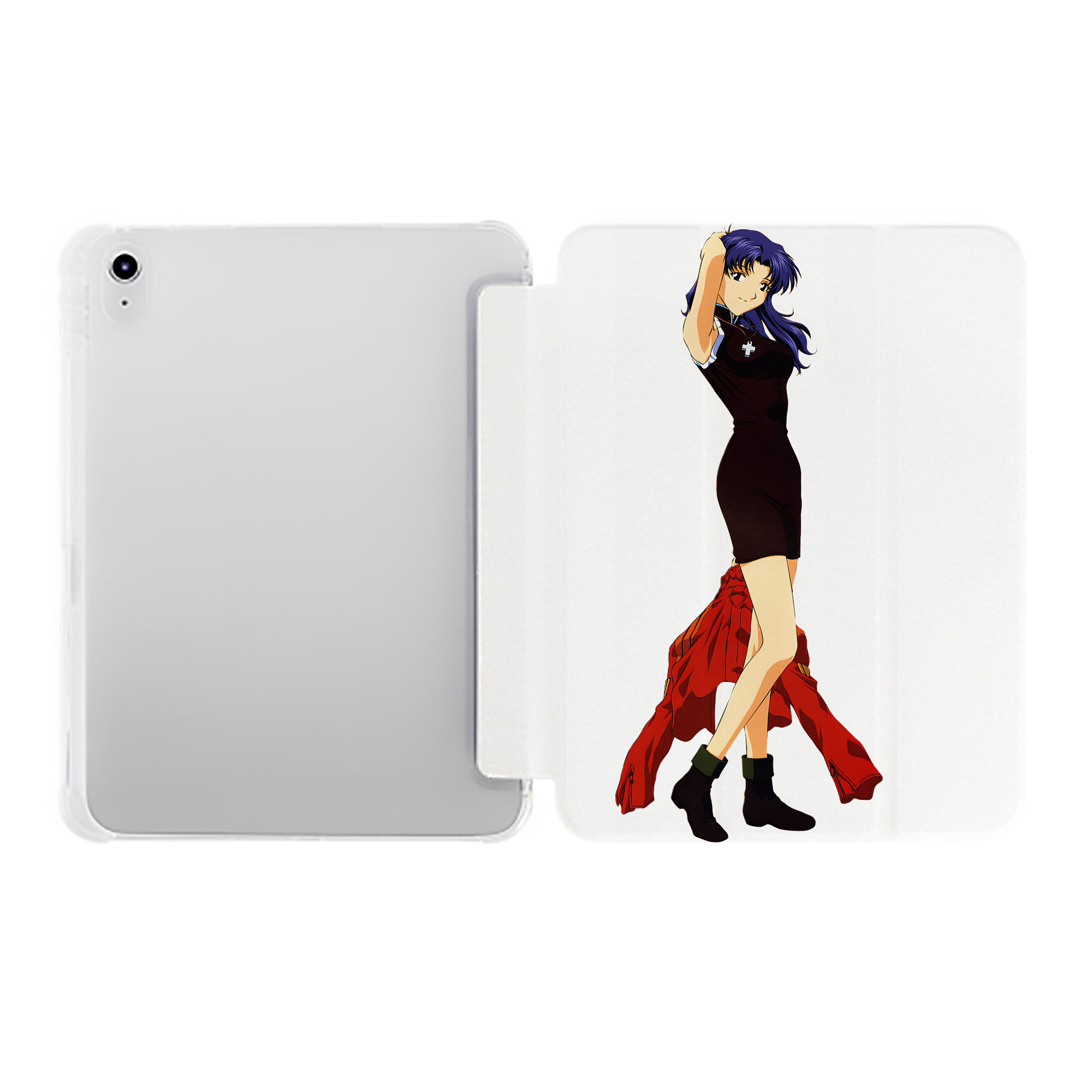 （画像用） EVA 新世紀エヴァンゲリオン IPad ケース ペン収納付き 三つ折りスタンド PUレザー×シリコン 対応機種9.5/10.5/10.9インチ
